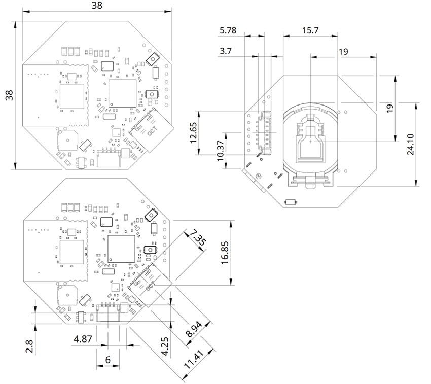 Plan mécanique - Arduino Stella ABX00131